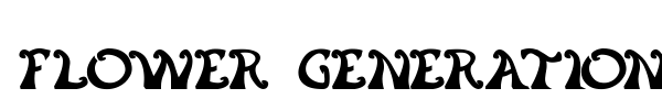 Flower Generation font preview